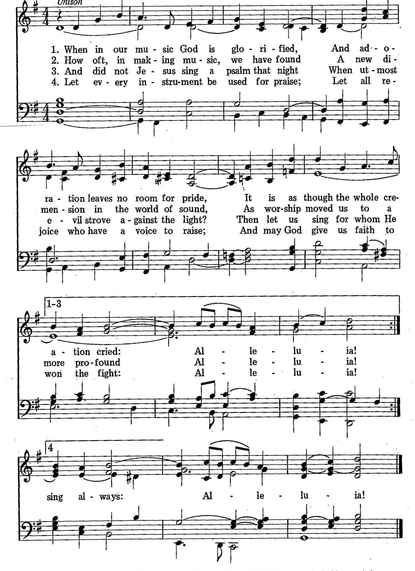 032 – When in Our Music God is Glorified sheet music